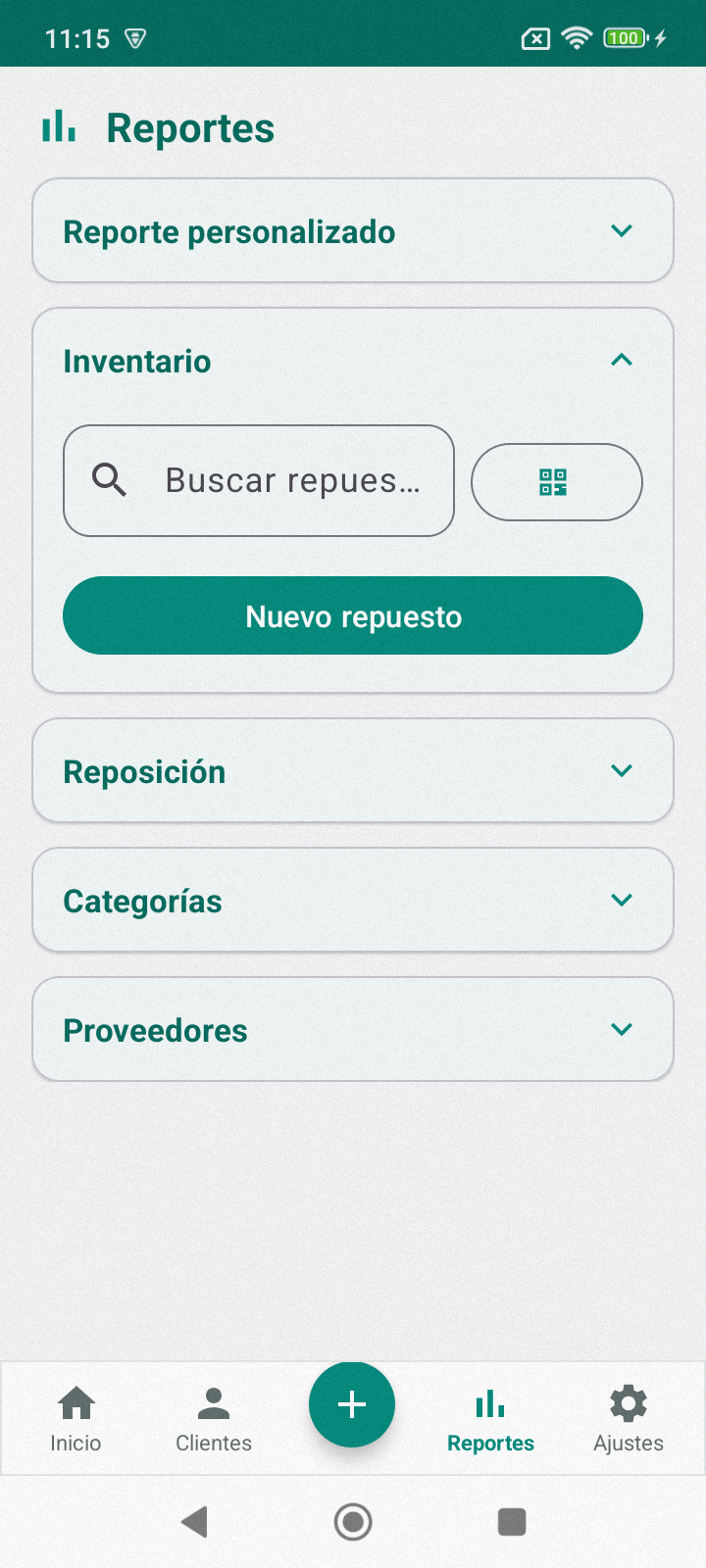 Reposición de inventario